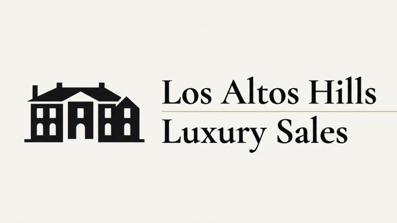 Stylized black house icon with "Los Altos Hills Luxury Sales" text on a light background.